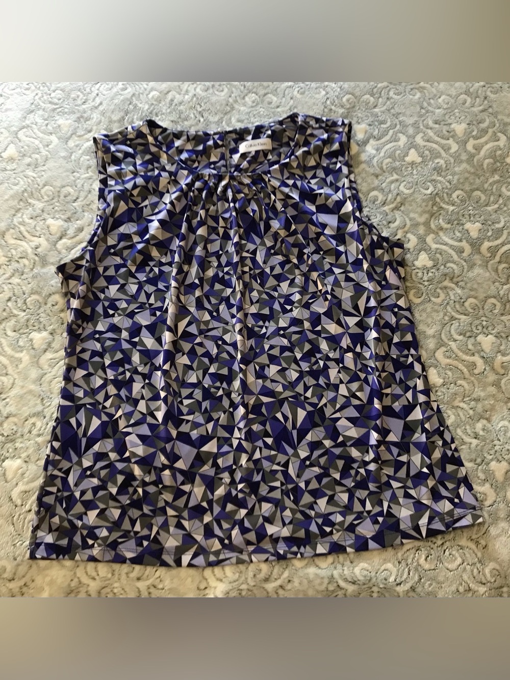 Calvin Klein Geometric Print Sleeveless Size Medium